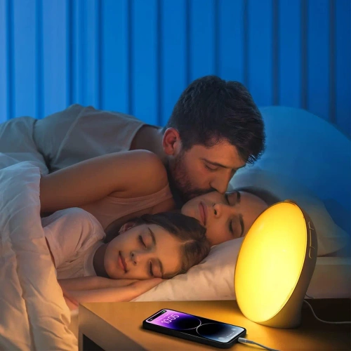 WRSL22 | Ébresztőóra LED fénnyel | Éjszakai lámpa napkelte szimulációval