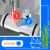 RX-018D | Electric tap with shower function | heating | adjustable | instantaneous heater with handset | White