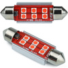 LED autolamp C5W 6 SMD 3535 CAN BUS rood