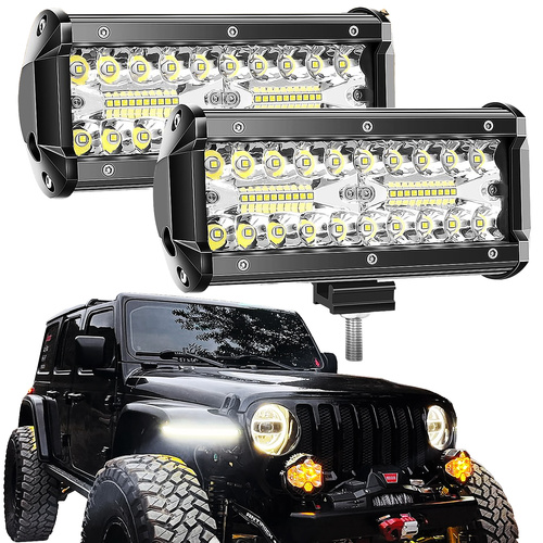 Dviejų darbinių lempų rinkinys | Off Road LED žibintai 120W 12-30V IP68 Combo CREE | LB-120W-3030