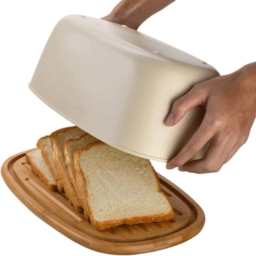 FC-B215 | Bread storage container | Bread box | Roll container with cutting board