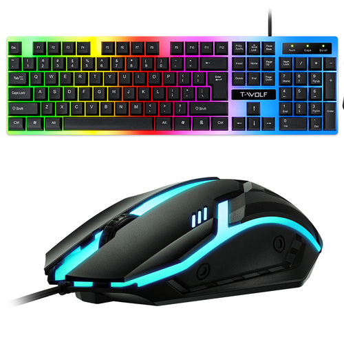 Gaming-Tastatur- und Maus-Set | LED-RGB-Beleuchtung, USB | TF230