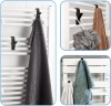 PG-Y03-BLACK | Bathroom hook for towel | Handle mounted on a radiator, radiator | Set of hooks