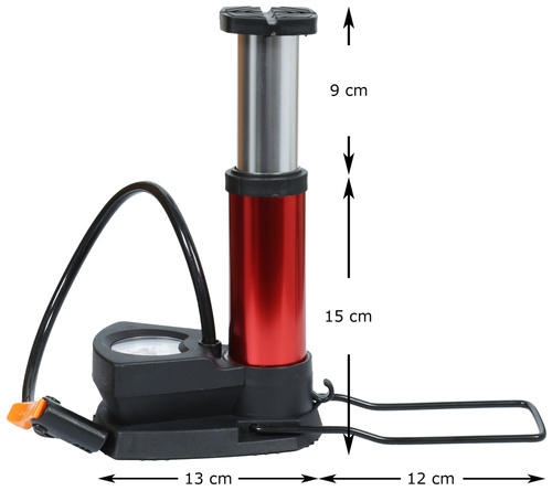 FX-104 | Foot pump with pressure gauge, for bicycle, car | MINI