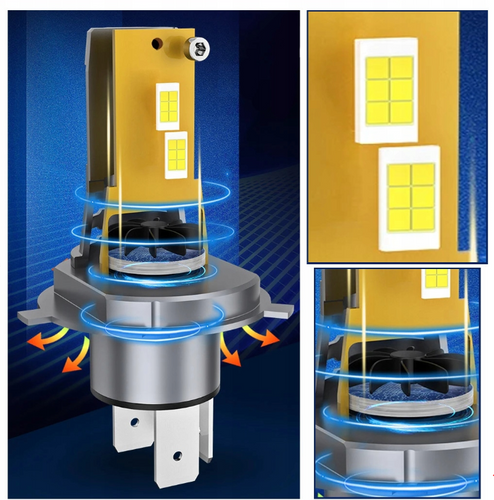 LED-Scheinwerferlampe H4 | Abblendlicht, Fernlicht | leistungsstarke Autolampen | I7S-H4