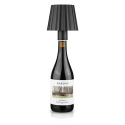 HJA47-BLACK| LED table lamp with built-in battery | A table lamp mounted on a bottle 