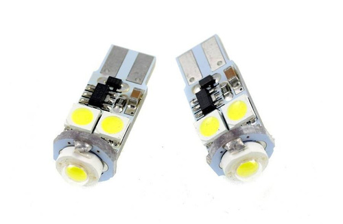 Auto LED žárovka W5W T10 HIGH POWER + 4 SMD 5050 CAN BUS