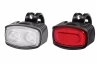 USB LED-cykellygtesæt – Hvid foran + Rød bagpå | Kraftige cykellygter| med batteri | BK-L8005