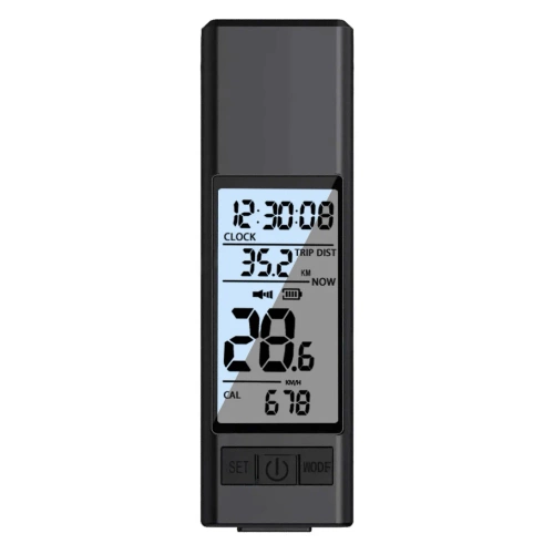 3-in-1 LED bike light 450 lm | Computer that measures speed, distance, and time | Strong lighting with sound signal | MBLBD-3201