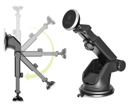 PSI-M029 | Magnetic car phone holder | telescopic tripod | on the windshield