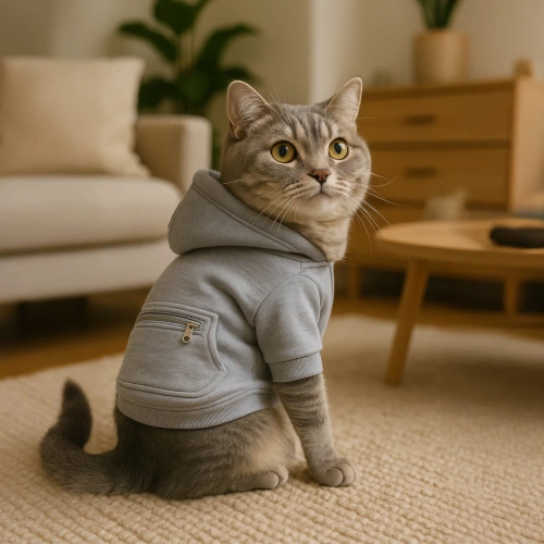 Hoodie für Hunde und Katzen | Größe M | grau | PET-015M-GY