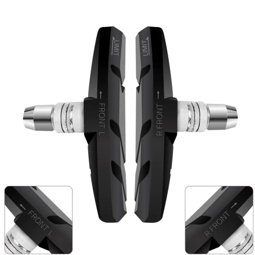 Pastilhas de freio para bicicleta V-Brake | Blocos assimétricos parafusáveis 70mm | SJSCP-03-B