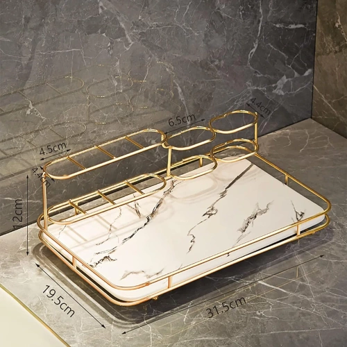 TCT-611-WIT | Badkamerplank | Organizer voor tandpasta, tandenborstels en cosmetica