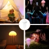 Lampada notturna medusa LED RGB con movimento tentacoli e sensore sonoro | lampada decorativa rilassante USB-C 1.000 mAh | JF-125-TSP