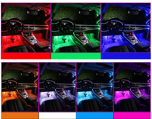 Fiberoptisk Ambient Light LED RGB | Applikationssupport | 4 i 1 | 6 meter