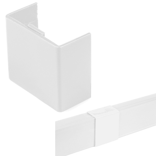 CDT-02 | Straight connector for cover strip 40x20mm | white