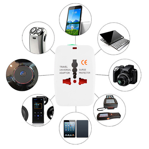 AD-T202 | Daugiafunkcis kelioninis adapteris, tinklo adapteris su įkrovikliu su dviem USB prievadais | ES/JAV/CN/UK/AUS