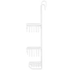 MJ2568-WHITE | Metal bathroom shelf | White shower shelf on the cabin window