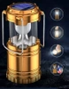 HWL-001-EU | LED-campinglamp op zonne-energie, toeristische zaklamp met powerbank-functie | Goud