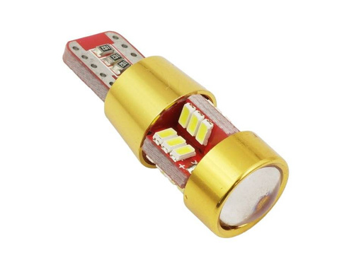 Bombilla LED para coche W5W T10 27 SMD 3014 CAN BUS ORO