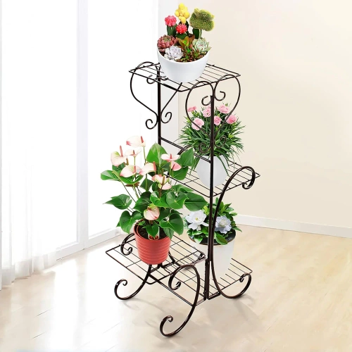 MF-S05-SORT | Metal blomsterstativ | blomsterhylde | sort