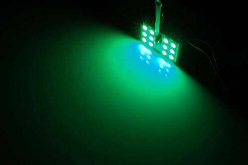 Sada RGB LED panelu | 2 LED panely 12 SMD 5050 RGB | Barevné dálkové ovládání | Adaptéry C5W a W5W