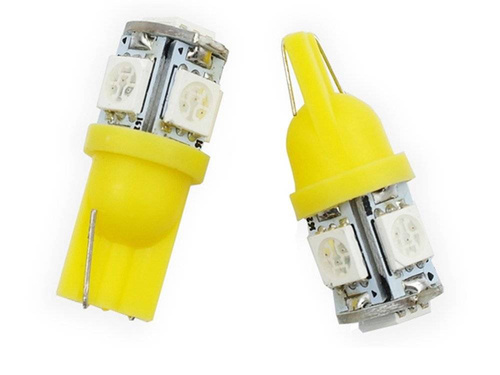 LED bilpære W5W T10 5 SMD 5050 ORANGE