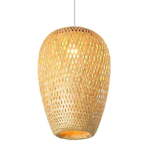 Ručně vyráběná závěsná bambusová lampa | BOHO | Čínský lustr