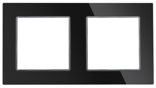 SC80-2 | Dubbel frame voor wisselplaten uit de F60-serie | Zwart gehard glas