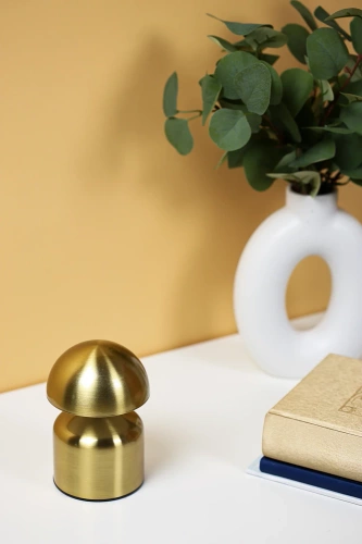 HJA41-GOLD | Mushroom LED table lamp | Wireless lamp for hotel, restaurant | Night touch lamp