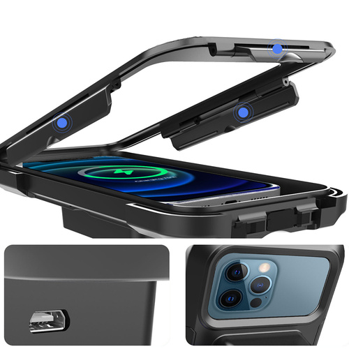 HL-70 | Cykel, motorcykel telefonholder | induktiv oplader | Vandtæt, til styr