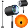 RB-C150-zwart | Staande sfeerlamp | Zonsondergangprojector | Lamp met vervangbare gekleurde inzetstukken