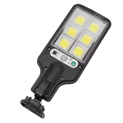 LD-616B-72COB | Lampe solaire de jardin avec capteur crépusculaire et mouvement | IP65, 72 LED COB, télécommande IR