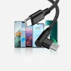 PD-F60W-1M-B | cablu GSM | Cablu USB-C unghi | Cablu cu mufa de 90 de grade. | Încărcare rapidă LIVRARE PUTERIE | Cablu de transmisie a datelor