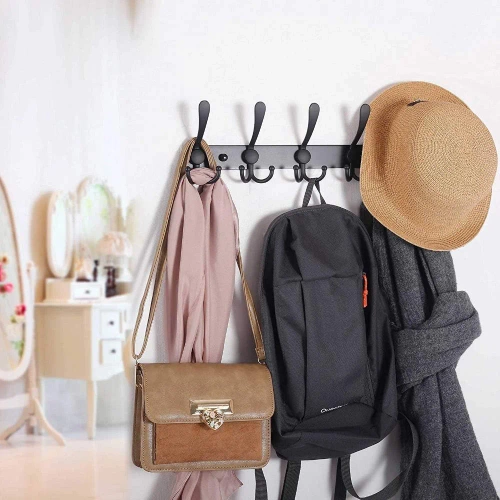 DSW-H05-BLACK | Metal clothes hanger | Towel holder | Wall hanger | Clothes hook