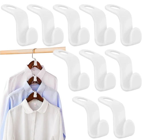 YJ-S10-WHITE | Clothes hook | Wardrobe organizer | Hanger hook