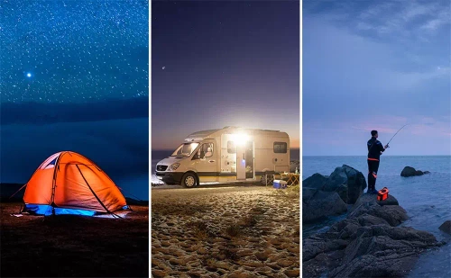 BM-L05 | Camping lamp with strong magnet and powerbank function | 88 LEDs, 8400mAh, 2000lm, 3 light colors with smooth brightness adjustment