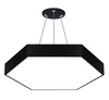 LPL-003 | Pakabinamas LED lubinis šviestuvas 36W | šešiakampis pilnas | aliuminio | CCD nemirksi | Φ40x6
