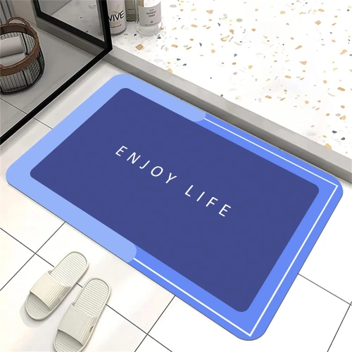 GZN-640-BLUE | Bathroom mat | Quick-drying bathroom rug | Anti-slip rug