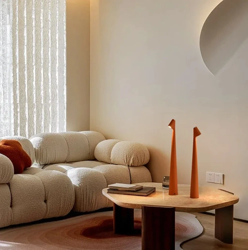 HMS-355-CINZA | Candeeiro de mesa 33,5cm | Lâmpada noturna sem fio com bateria embutida | Lâmpada com controle de toque