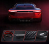 A treia lumină de frână sub spoiler, în spatele mașinii | LED | lungime 120 cm | imitație carbon, bandă autoadezivă