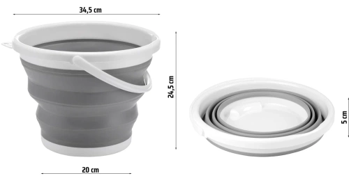 XCP-10L | Kempingová mísa 10L | skládací univerzální | silikonová dětská vanička | přenosný kbelík