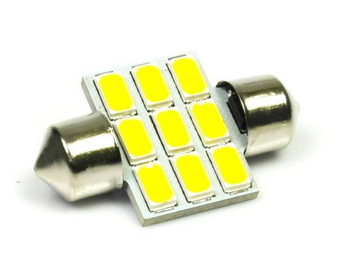WW Car LED bulb C5W 9 SMD 5630 Warm white