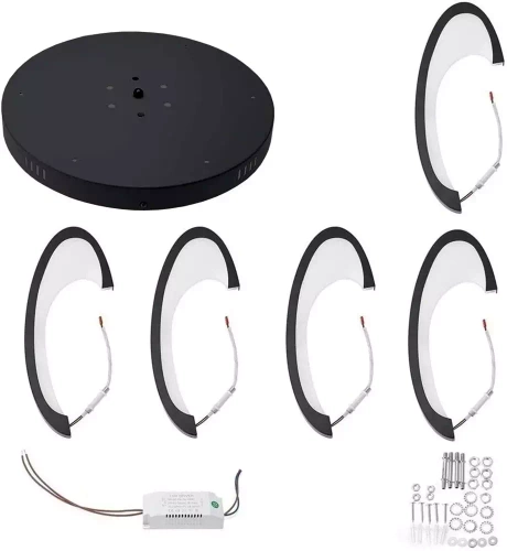 LED-Deckenleuchte | Aufbaupanel 55 W | schwarz | RLF-C55W-B