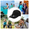 SFH-8934-NERO | Cappello solare con mulino a vento | Berretto da baseball con ventola incorporata | Tappo di raffreddamento