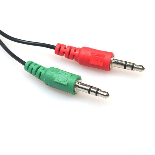 AC-2-30CM-Černá | Mini JACK | Rozbočovač audio signálu pro mikrofon a sluchátka