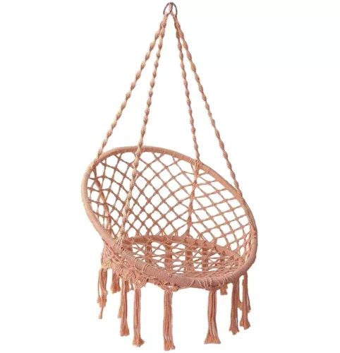 DY-A003-MARRON | Chaise suspendue, chaise brésilienne, panier, balançoire, hamac | jusqu&#39;à 120 kg