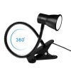 FH-08-5W-BK | Lampe de bureau à pince | Lampe de lecture flexible | Lampe de nuit avec possibilité de changer de couleur | Lumière LED USB