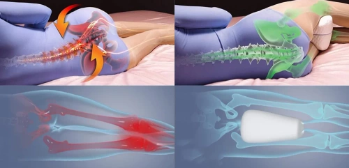 Orthopädisches Kissen | Kniekeil für Seitenschläfer zur Unterstützung der natürlichen Körperhaltung | grau | JLP-013-GREY