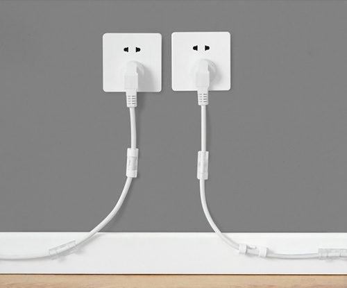 KZ-D58 | Juego de 10 organizadores de cables y alambres | Clips con cinta nanoadhesiva 3M | Blanco